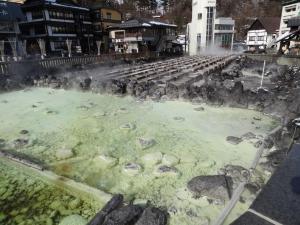宿に行く前にちょっと湯畑に寄り道 宿に行く前にちょっと湯畑に寄り道